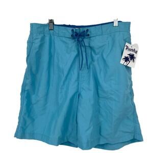Trunks Contrast Swami Swim Shorts Men's Size L Varsity Blue Mesh Brief Lining